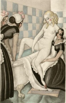 bain Gerda Wegener Erotique Adulte Peinture à l'huile